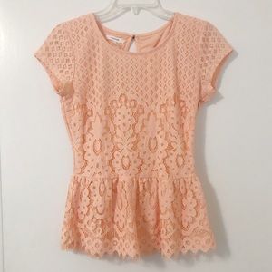 NEW WITH TAGS - Maurice’s Peach Peplum Blouse